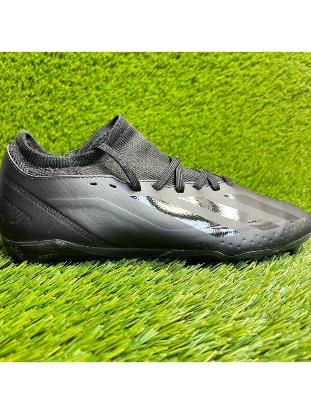 Adidas X Crazyfast.3 FG Mens Size 7.5 Triple Black Outdoor Running Soccer Cleats
